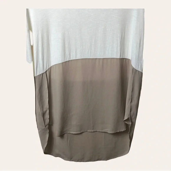 0774. ANTHROPOLOGIE MEADOW RUE LONG SLEEVE TOP COLOR BLOCK SIZE MEDIUM - Picture 5 of 10